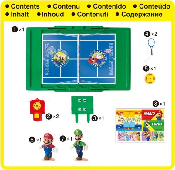 Super Mario Rally Tennis - tennis-spil med Mario og Luigi samlefigurer