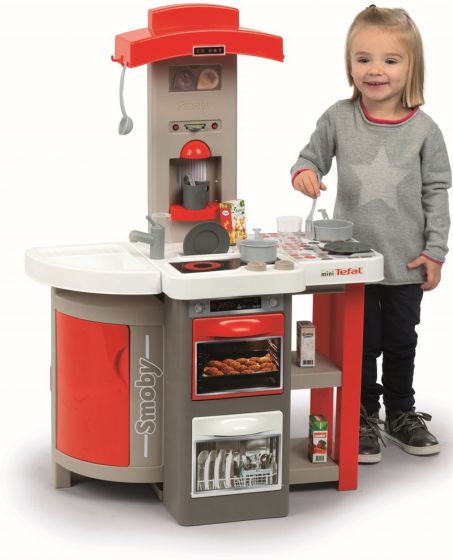 Smoby Tefal lekekjøkken med tilbehør - elektronisk kjøkkenøy med lyd