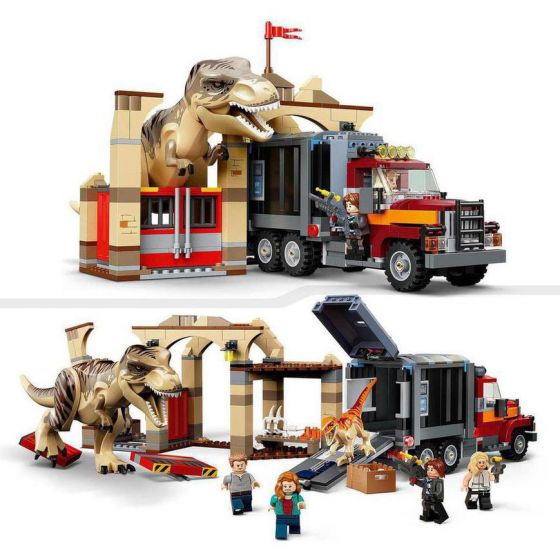 LEGO Jurassic World 76948 T. rex og Atrociraptor på rømmen