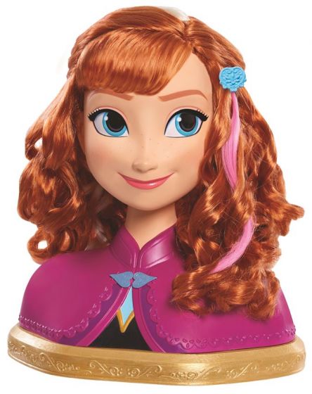 Disney Frozen Deluxe Anna sminkedukke -  frisørhode med 19 tilbehør til håret
