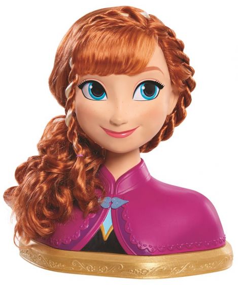 Disney Frozen Deluxe Anna sminkdocka -  frisörhuvud med 19 hårtillbehör