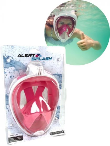 Alert heldækkende dykkermaske til voksne - pink