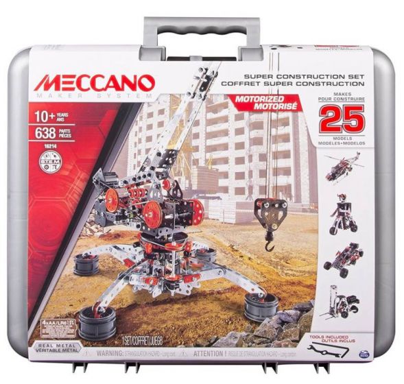 Meccano super construction set 25-i-1 - 638 delar - bygg dina egna motorfordon