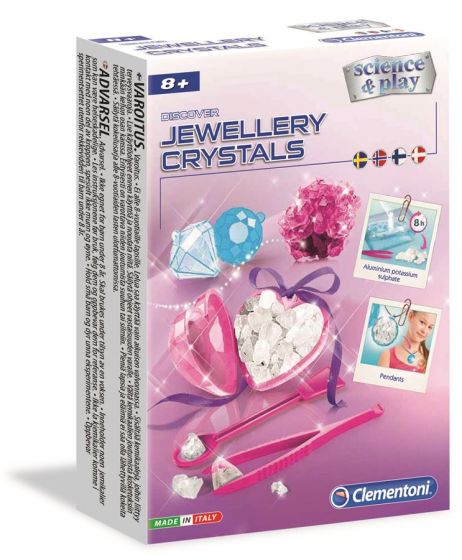 Clementoni Science & Play - oppdag smykkekrystaller - lag vakre krystallsmykker