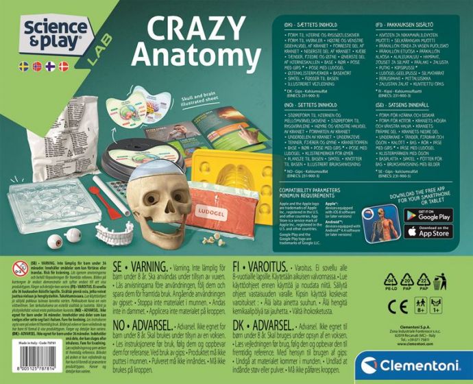 Clementoni Science & Play Crazy Anatomy - utforsk hodeskallen