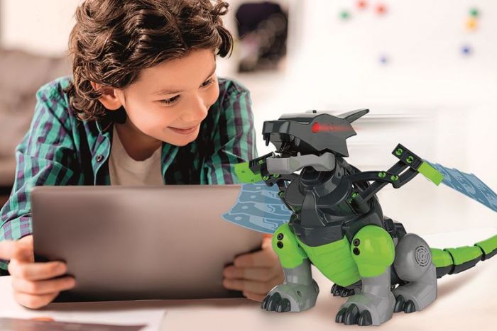 Clementoni Science and Play - Mecha Dragon - interaktiv dragerobot med sensorer og app - 40 cm