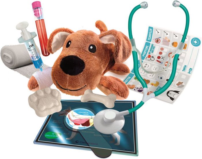 Clementoni Science and Play Lab Junior - Veterinær lekesett med bamse - fra 5 år
