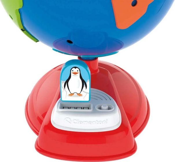 Clementoni Min første Globus - interaktiv globus med lyde og dyrebrikker - dansk version