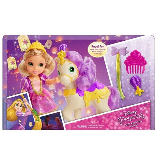 Disney Princess Petit Rapunzel docka med ponny - 15 cm