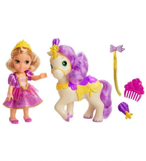 Disney Princess Petit Rapunzel-dukke med pony - 15 cm