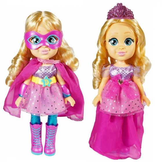 Love Diana Doll Mashup Princess to Superhero - dukke med to antrekk i ett - 33 cm