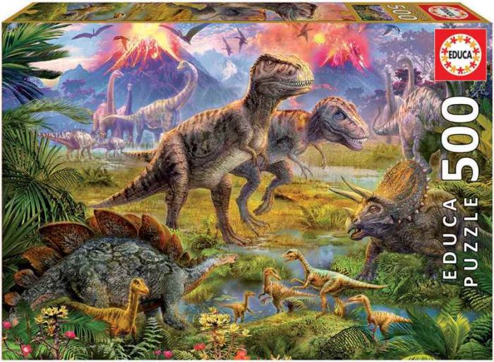 Educa Puslespill 500 brikker - dinosaurenes verden