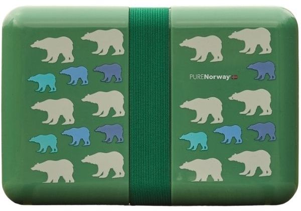 PURENorway Isbjørn matboks med strikk - grønn