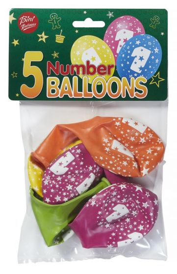 Ballonger 1 år - 5 st
