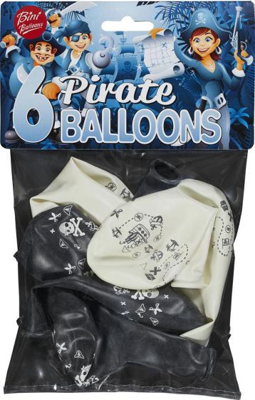 Pirat-ballonger - 6 stk