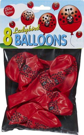 Ladybug-ballonger - 8 stk