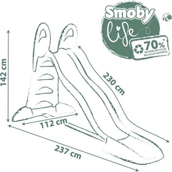 Smoby Life Sklie XL - 230 cm