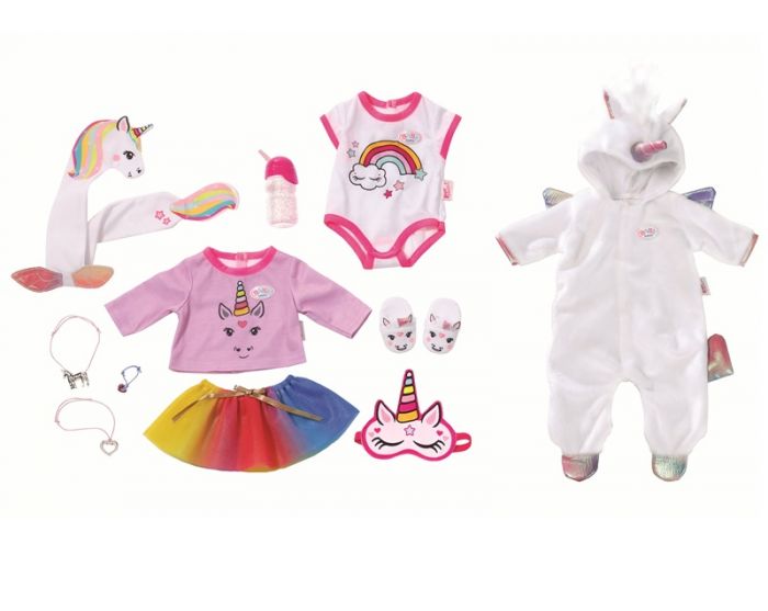 BABY Born Unicorn tøjpakke - enhjørningtøj til dukke 43 cm