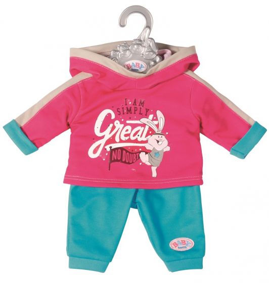 BABY Born Jogging Suit - rosa dockkläder 43 cm