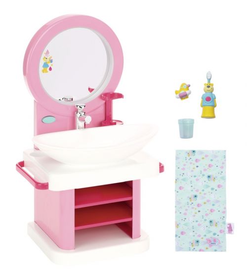 BABY Born Bath Toothcare Spa - vask med speil og tannpussutstyr - lys og lyd