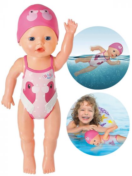 BABY Born My First Swim Girl - dukke med svømmedrakt - 30 cm