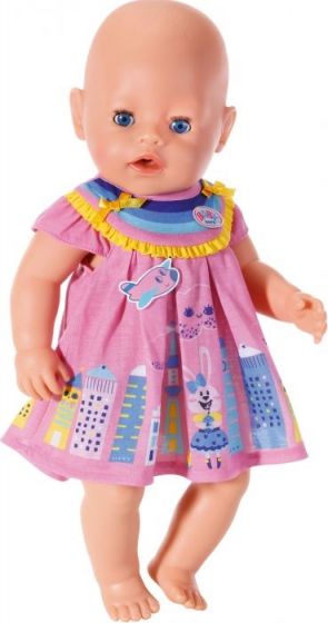 BABY Born klänning med puffärmar - rosa 43cm