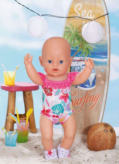 BABY Born Holiday dockkläder baddräkt - rosa - 43cm