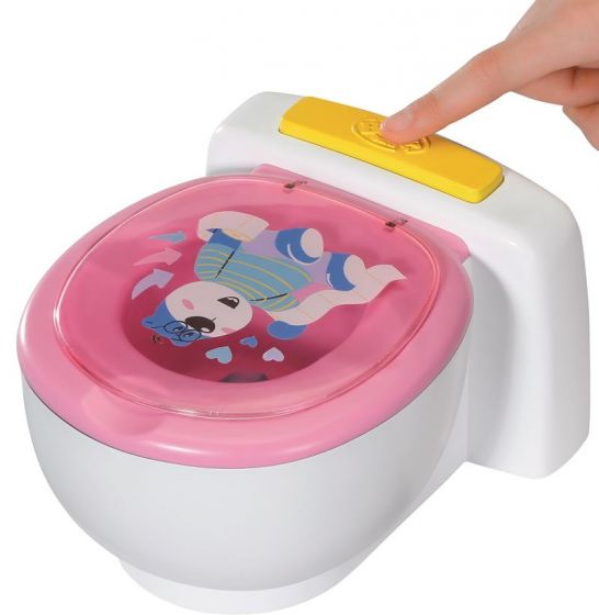 BABY Born Bath Poo-Poo Toilet med ljudeffekter - toalett för dockor