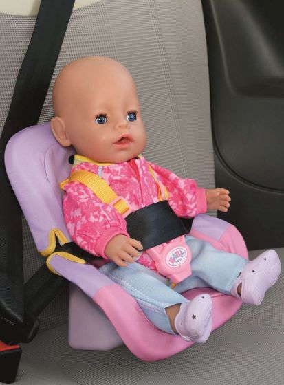 BABY Born Car Seat - lilla og rosa bilsete til dukke 36-43 cm