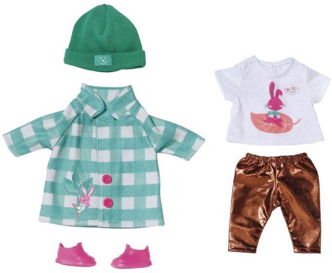 BABY Born Deluxe antrekk - vinterjakke, lue, bukse, tskjorte og sko til dukke 43 cm