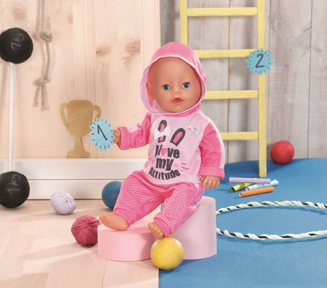 BABY Born joggedress til dukke 43 cm - rosa