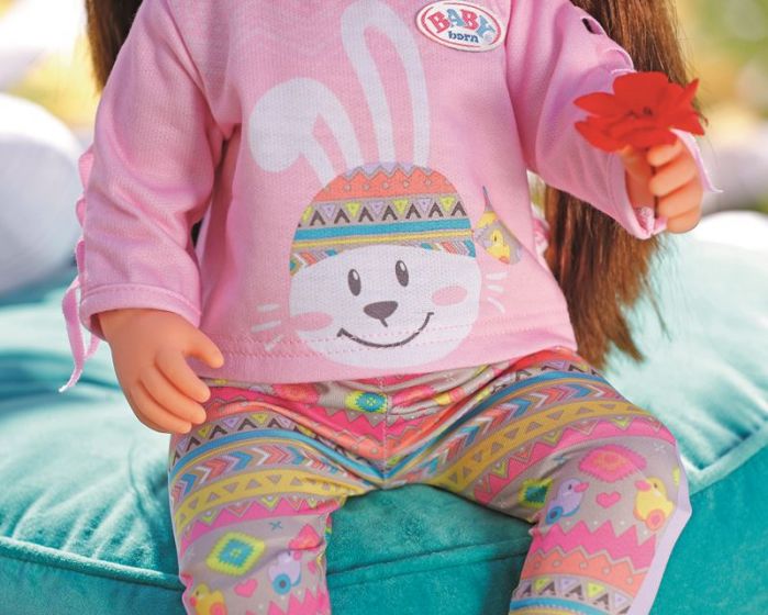 BABY Born Trendy Rabbit dukkeklær - genser og tights til dukke 43 cm
