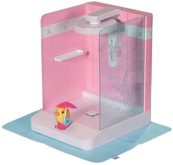 BABY Born Bath - elektrisk dusj med justerbart dusjhode - kan brukes med vann - til dukke 43 cm