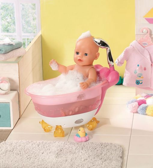 BABY Born Bath Bathtub - badekar med dusjhode til rennende vann - lys og lyd 