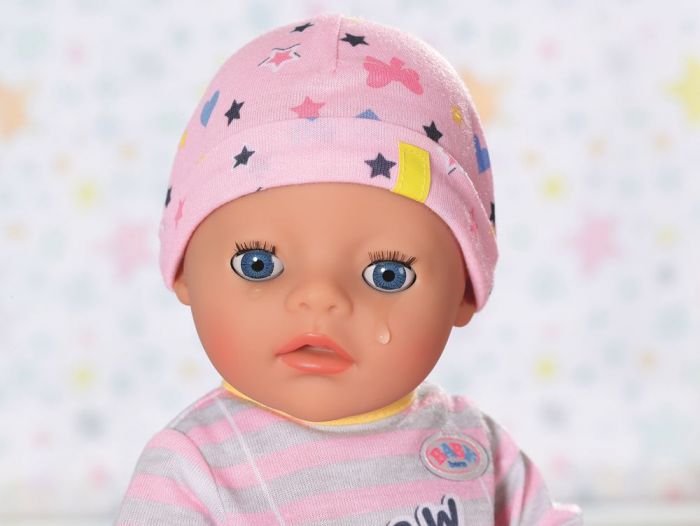 BABY Born Soft Touch Little Girl - 7 funksjoner - interaktiv dukke som gråter, drikker og tisser - 36 cm