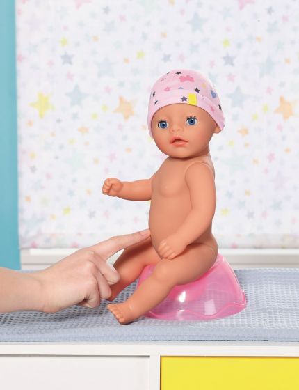 BABY Born Soft Touch Little Girl - 7 funktioner - interaktiv docka som gråter, dricker och kissar - 36 cm