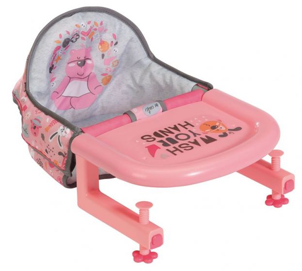 BABY Born rosa matstol som festes til bordet - til dukker opptil 43 cm