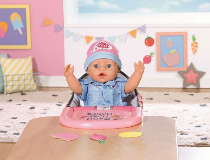 BABY Born rosa matstol som festes til bordet - til dukker opptil 43 cm