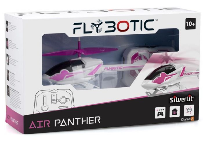 Silverlit Flybotic Air Panther - rosa 2-kanals radiostyrt helikopter - med USB lader 