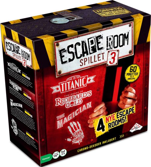 Escape Room 3 Spillet - 4 rom - Chrono-dekoder inkludert