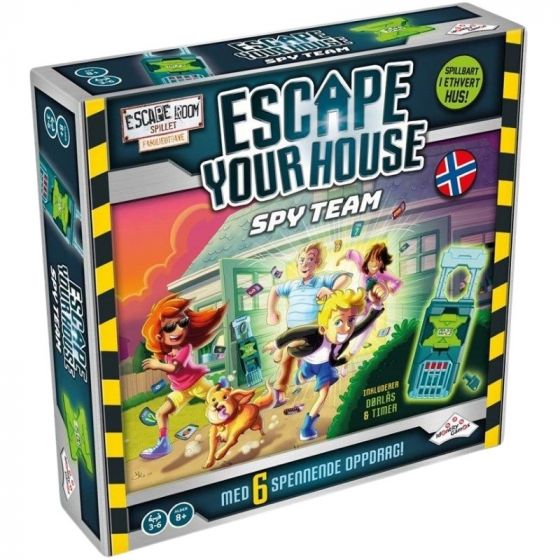 Escape Your House strategisk familiespill - 6 oppdrag