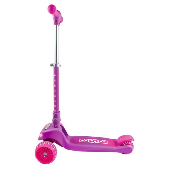 Elite sparkesykkel med 3 hjul - 858 LED Light Up scooter - rosa med 50 LED-lys