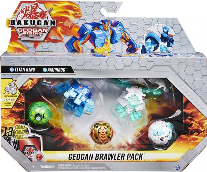 Bakugan - Geogan Brawler 5 Pack - 5 Bakugan, BakuCores og byttekort