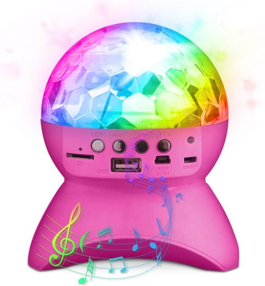 PartyFun Lights Bluetooth Party Speaker - højtaler med RGB-lys - pink