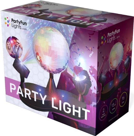 PartyFun Lights disko-lampe med 2 LED-projektorer - sort