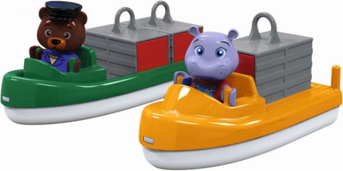 AquaPlay Transportbåd og containerbåd med figurer