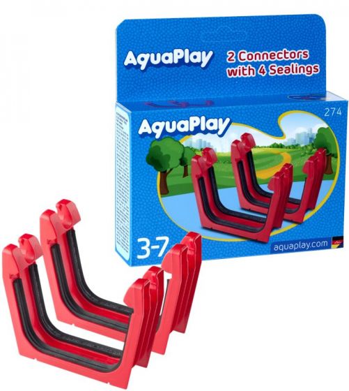 AquaPlay Connector med gummilister - reservekobling med forsegling til kanalsystem - 2 stk