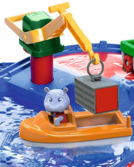 AquaPlay Startpaket - kanalsystem med båt, fordon och figur