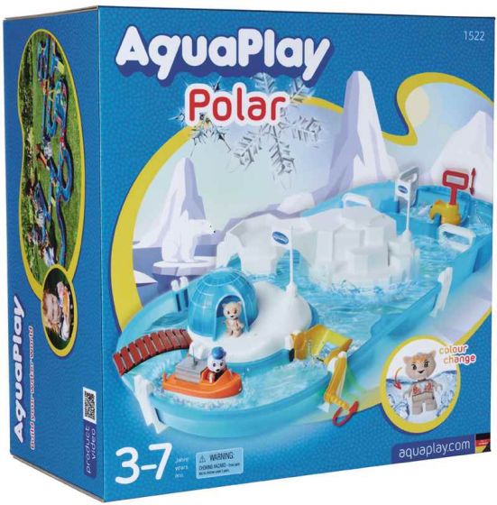 AquaPlay Polar kanalsystem - med båt, vannhjul, sluser og pumpe