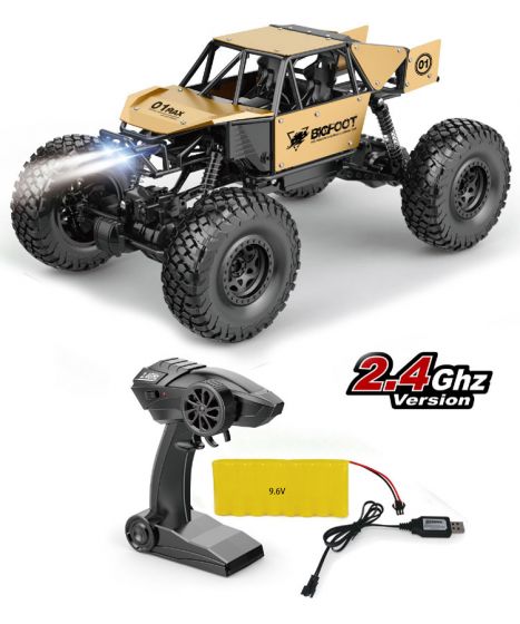 Monster Rock Wheeler 4WD - radiostyrt bil - 20 km/t - 7,4 volt - oppladbar batteripakke med USB - 2,4 ghz